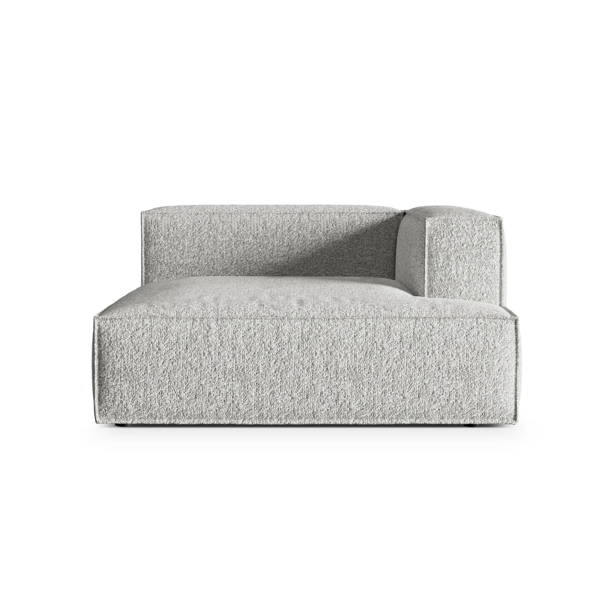 Nuria Modulares Sofa Sitzelement, Rechte Seite, aus Boucle in Silber (Monet Silver), 147x147 cm von Micadoni – Bild 1