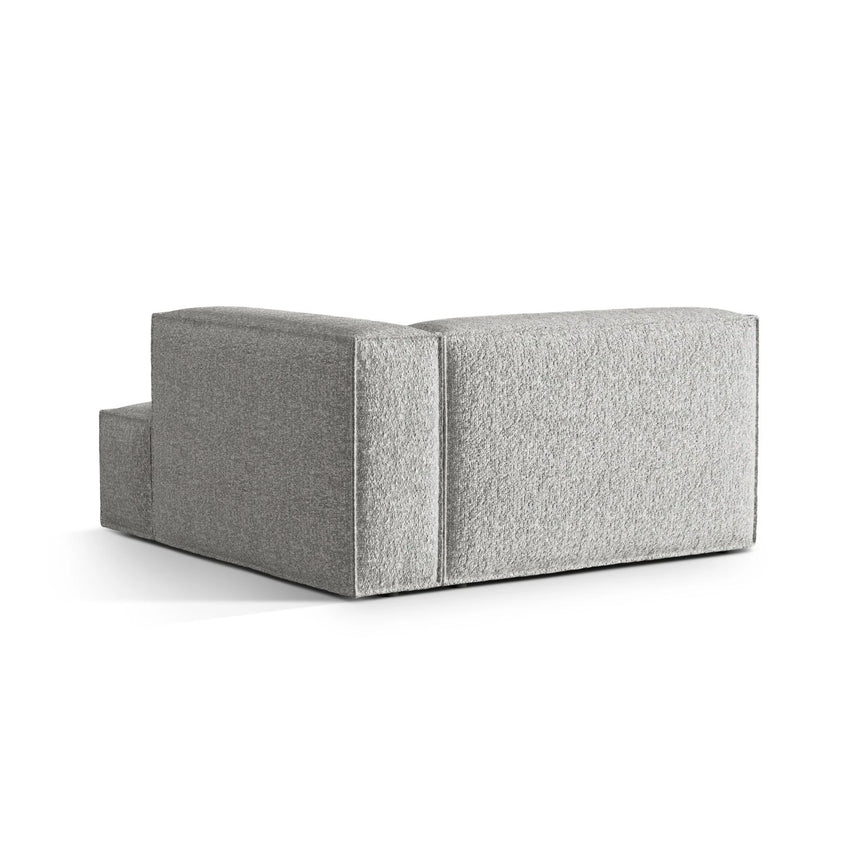 Nuria Modulares Sofa Sitzelement, Rechte Seite, aus Boucle in Silber (Monet Silver), 147x147 cm von Micadoni – Bild 4