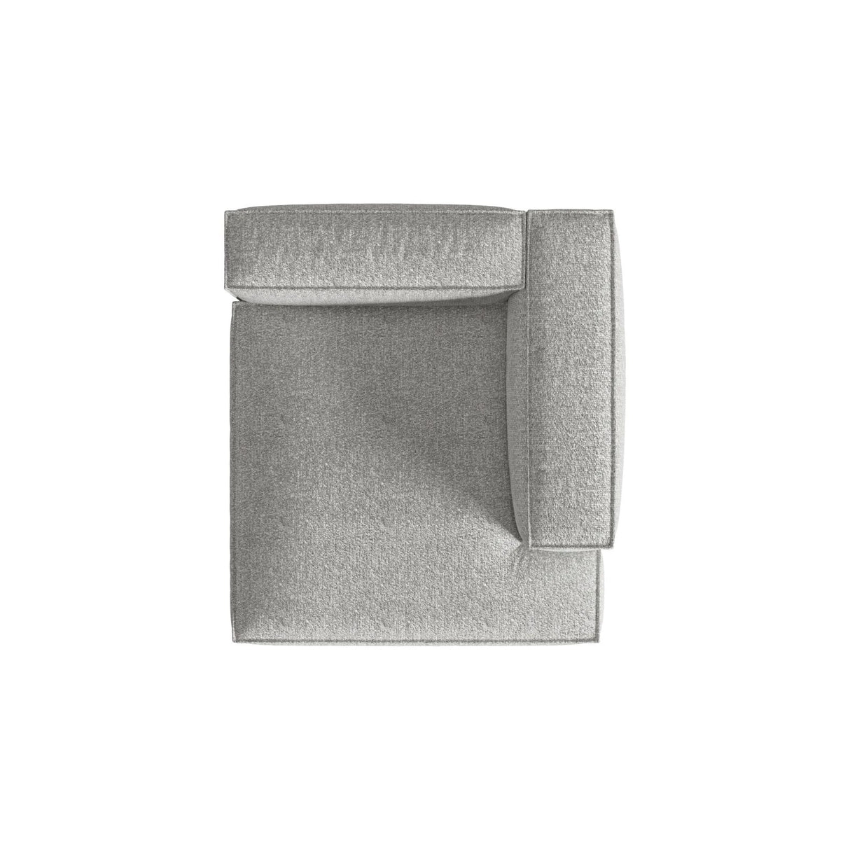 Nuria Modulares Sofa Sitzelement, Rechte Seite, aus Boucle in Silber (Monet Silver), 147x147 cm von Micadoni – Bild 5
