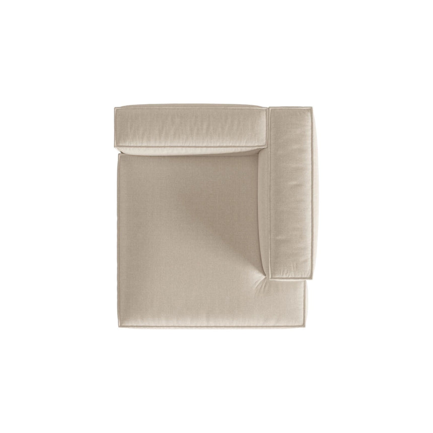 Nuria Modulares Sofa Sitzelement, Rechte Seite, aus Samt, Boucle oder Strukturstoff, 147x127 cm von Micadoni – Bild 5