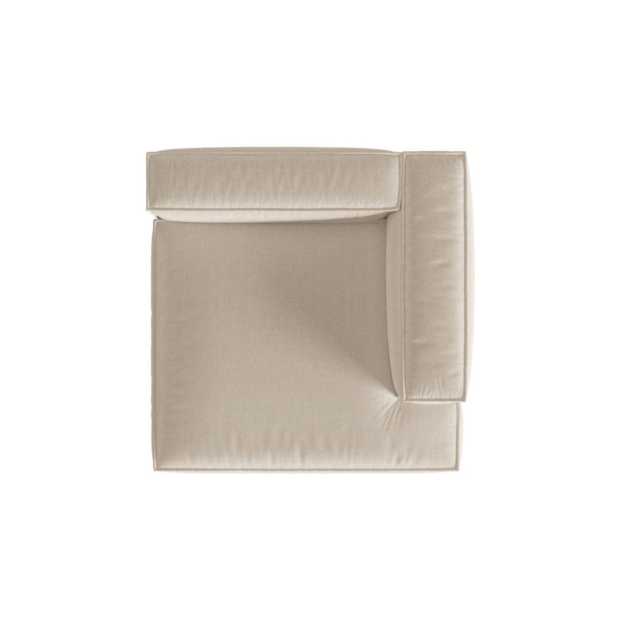 Nuria Modulares Sofa Sitzelement, Rechte Seite, aus Samt, Boucle oder Strukturstoff, 147x147 cm von Micadoni – Bild 5
