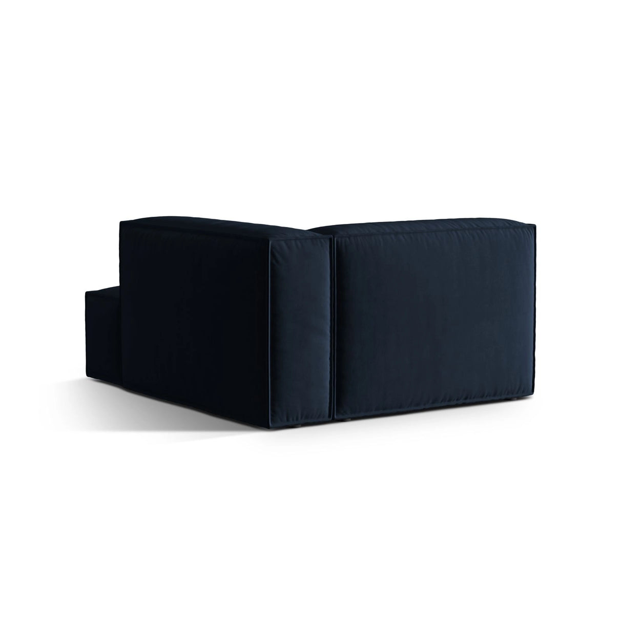 Nuria Modulares Sofa Sitzelement, Rechte Seite, aus Samt in Dunkelblau (Paris Deep Blue), 147x127 cm von Micadoni – Bild 4