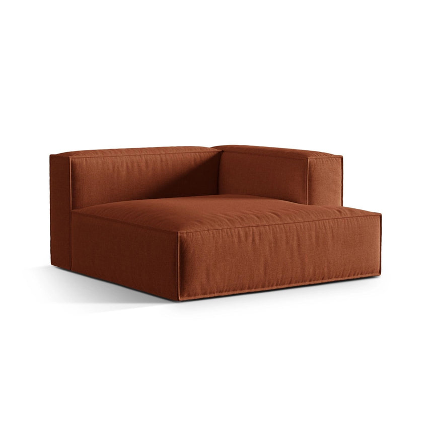 Nuria Modulares Sofa Sitzelement, Rechte Seite, aus Strukturierter Stoff in Brick (Liberty 9), 147x147 cm von Micadoni – Bild 3