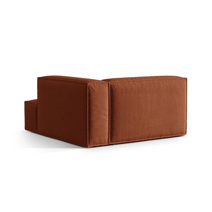 Nuria Modulares Sofa Sitzelement, Rechte Seite, aus Strukturierter Stoff in Brick (Liberty 9), 147x147 cm von Micadoni – Bild 4