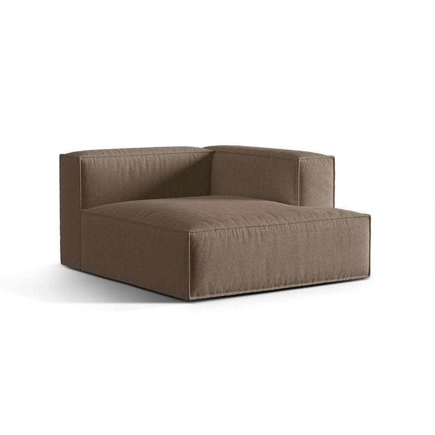 Nuria Modulares Sofa Sitzelement, Rechte Seite, aus Strukturierter Stoff in Cappuccino (Liberty 5), 147x127 cm von Micadoni – Bild 3