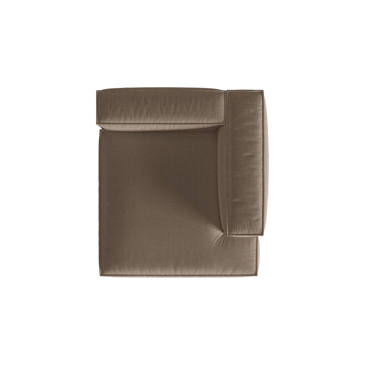 Nuria Modulares Sofa Sitzelement, Rechte Seite, aus Strukturierter Stoff in Cappuccino (Liberty 5), 147x127 cm von Micadoni – Bild 5
