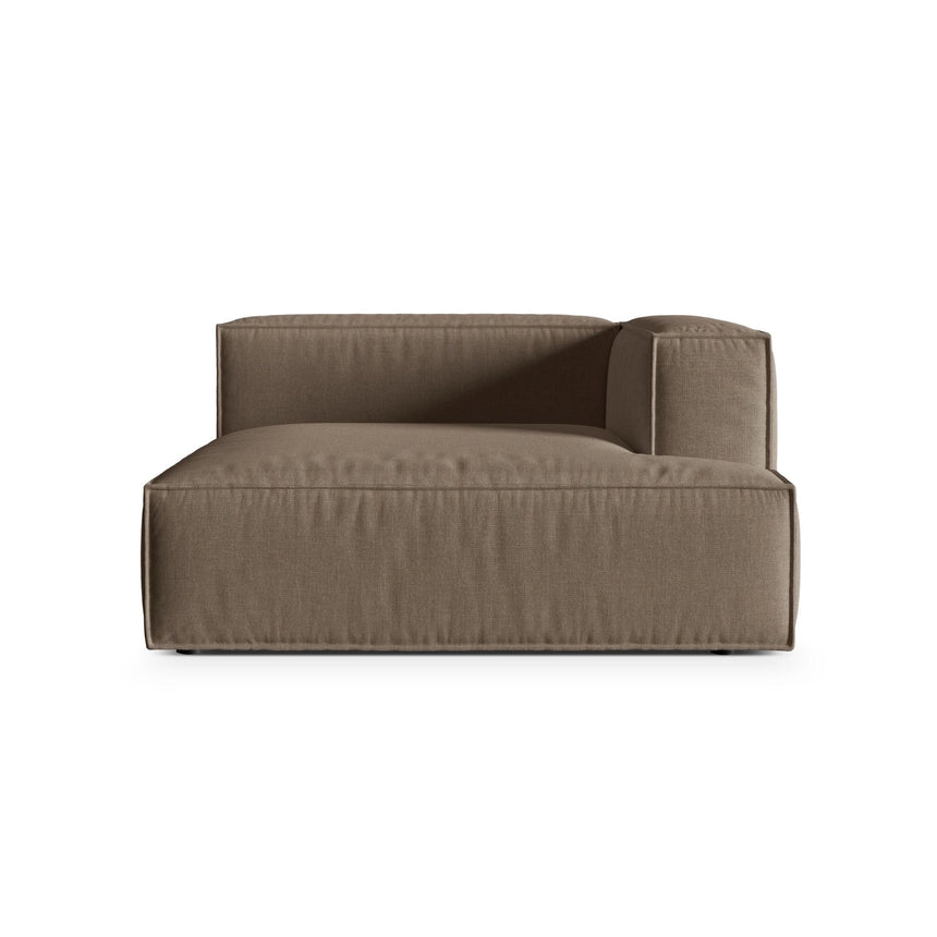 Nuria Modulares Sofa Sitzelement, Rechte Seite, aus Strukturierter Stoff in Cappuccino (Liberty 5), 147x147 cm von Micadoni – Bild 1