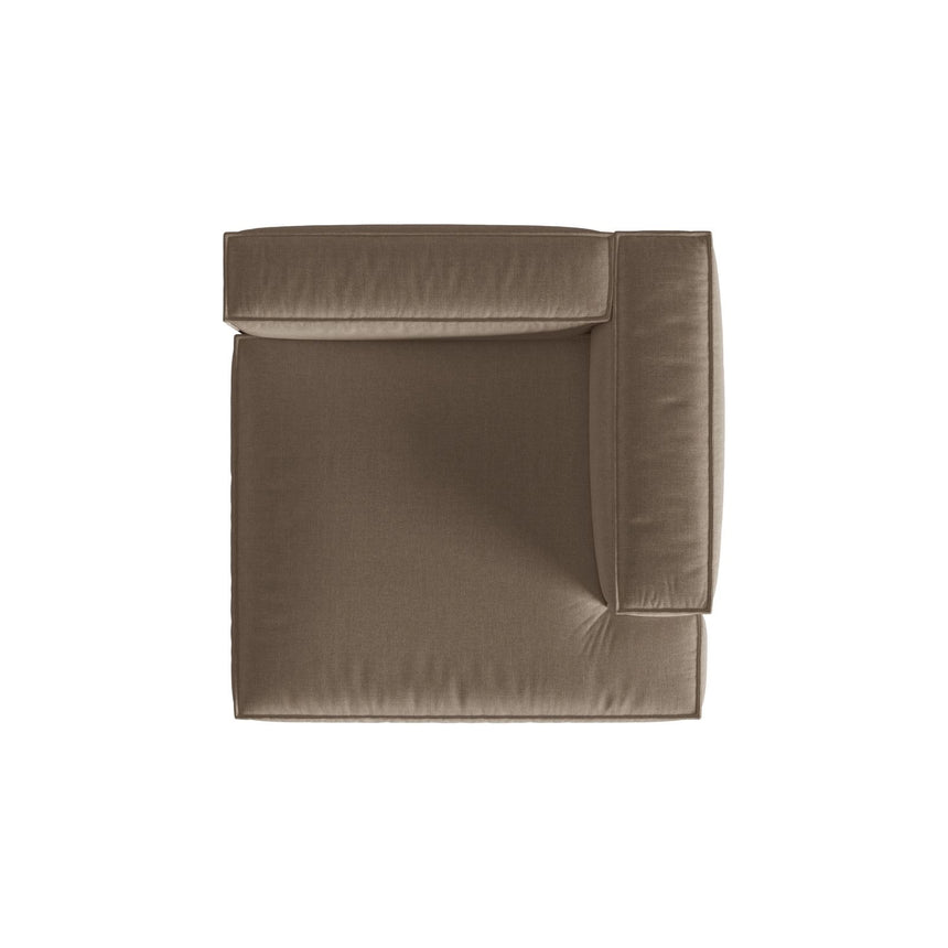 Nuria Modulares Sofa Sitzelement, Rechte Seite, aus Strukturierter Stoff in Cappuccino (Liberty 5), 147x147 cm von Micadoni – Bild 5