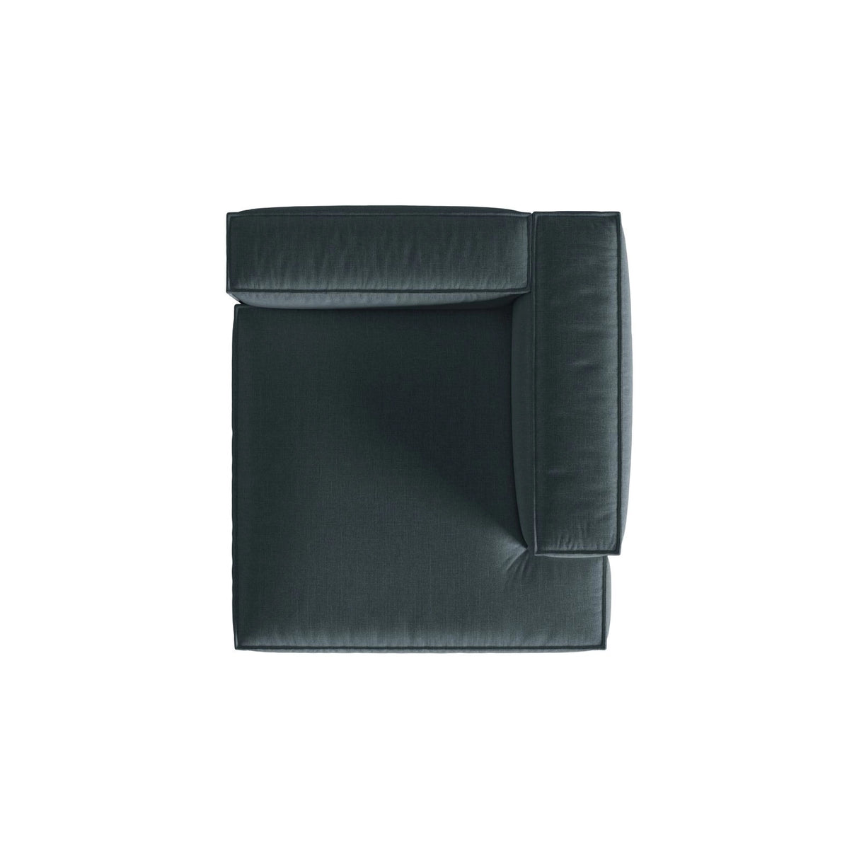 Nuria Modulares Sofa Sitzelement, Rechte Seite, aus Strukturierter Stoff in Deep Petrol (Liberty 13), 147x127 cm von Micadoni – Bild 5