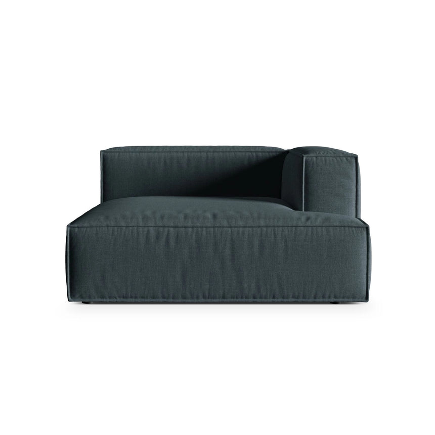 Nuria Modulares Sofa Sitzelement, Rechte Seite, aus Strukturierter Stoff in Deep Petrol (Liberty 13), 147x147 cm von Micadoni – Bild 1