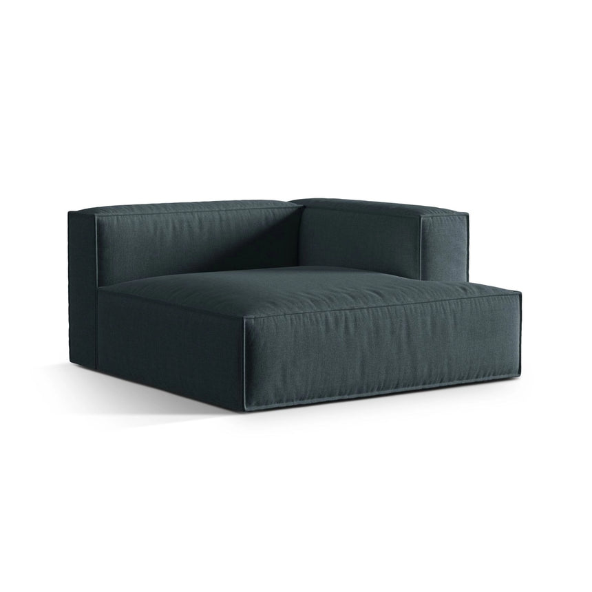 Nuria Modulares Sofa Sitzelement, Rechte Seite, aus Strukturierter Stoff in Deep Petrol (Liberty 13), 147x147 cm von Micadoni – Bild 3