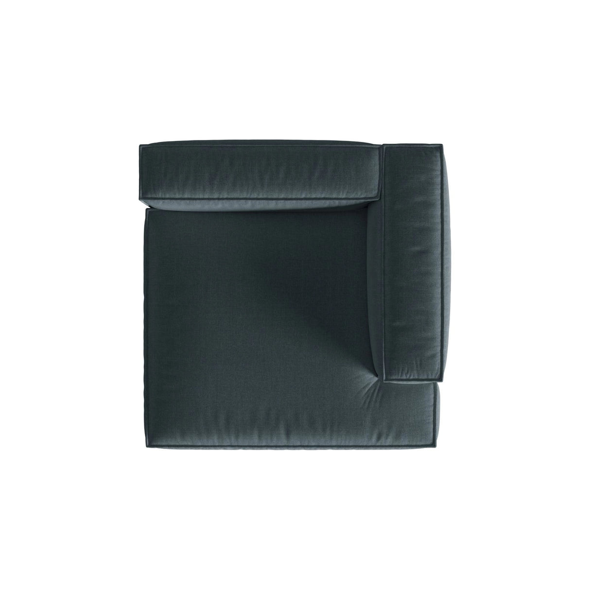 Nuria Modulares Sofa Sitzelement, Rechte Seite, aus Strukturierter Stoff in Deep Petrol (Liberty 13), 147x147 cm von Micadoni – Bild 5