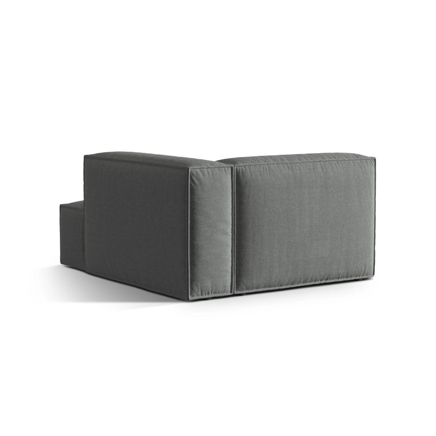 Nuria Modulares Sofa Sitzelement, Rechte Seite, aus Strukturierter Stoff in Grau (Liberty 20), 147x127 cm von Micadoni – Bild 4