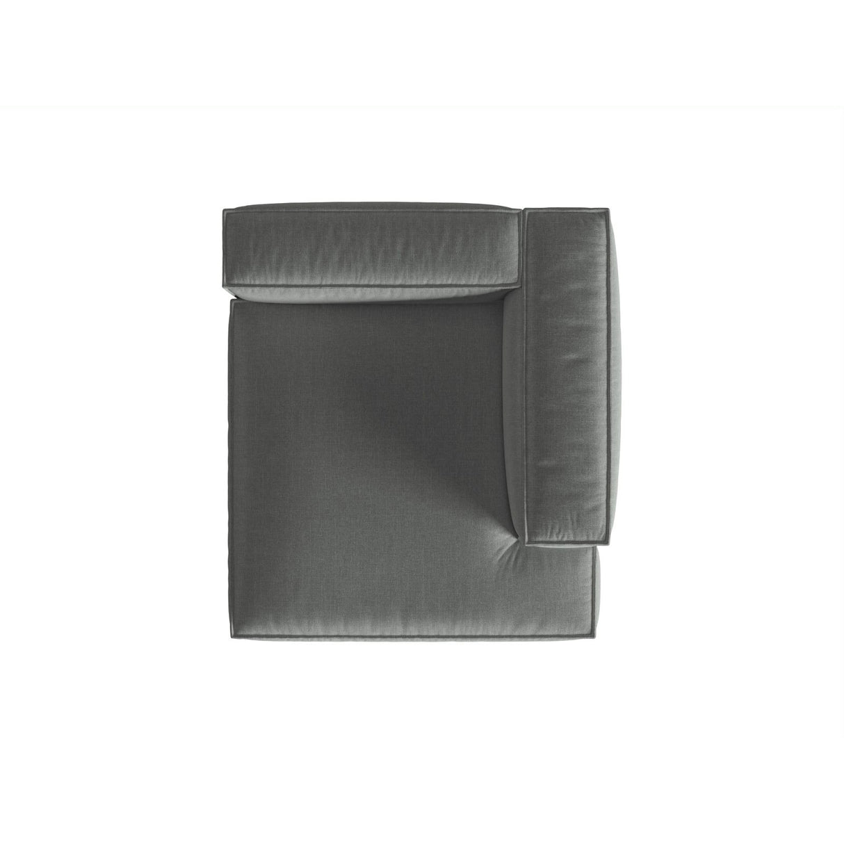 Nuria Modulares Sofa Sitzelement, Rechte Seite, aus Strukturierter Stoff in Grau (Liberty 20), 147x127 cm von Micadoni – Bild 5
