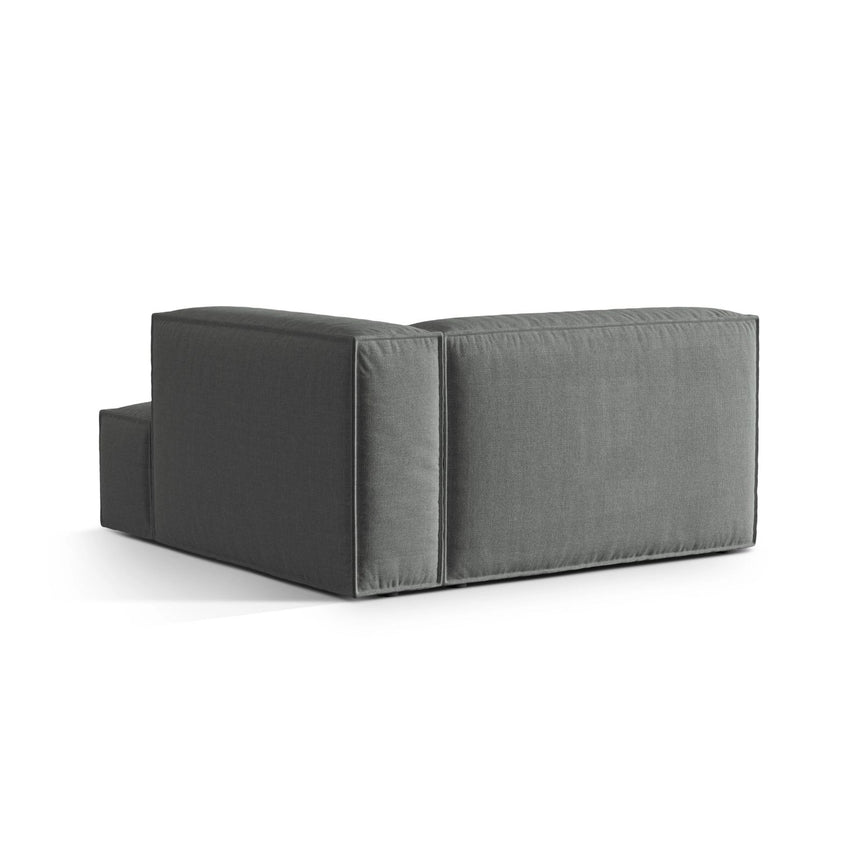 Nuria Modulares Sofa Sitzelement, Rechte Seite, aus Strukturierter Stoff in Grau (Liberty 20), 147x147 cm von Micadoni – Bild 4
