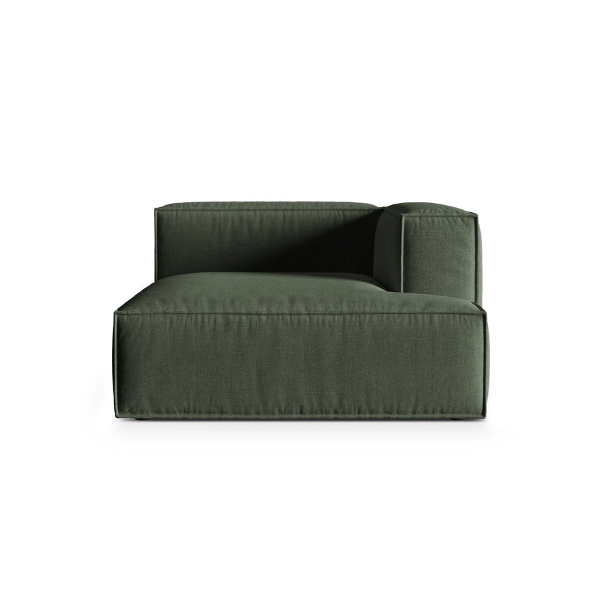 Nuria Modulares Sofa Sitzelement, Rechte Seite, aus Strukturierter Stoff in Moosgrün (Liberty 12), 147x127 cm von Micadoni – Bild 1