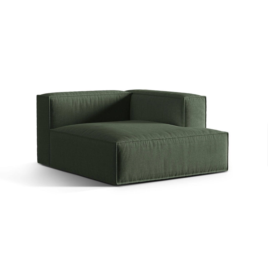 Nuria Modulares Sofa Sitzelement, Rechte Seite, aus Strukturierter Stoff in Moosgrün (Liberty 12), 147x127 cm von Micadoni – Bild 3