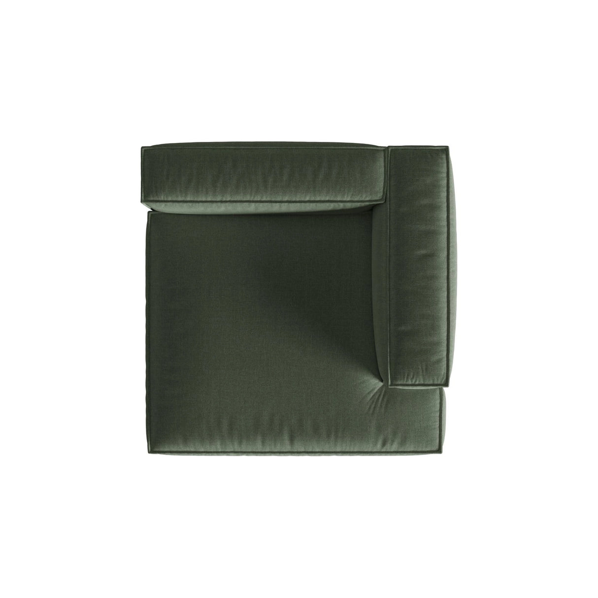 Nuria Modulares Sofa Sitzelement, Rechte Seite, aus Strukturierter Stoff in Moosgrün (Liberty 12), 147x147 cm von Micadoni – Bild 5