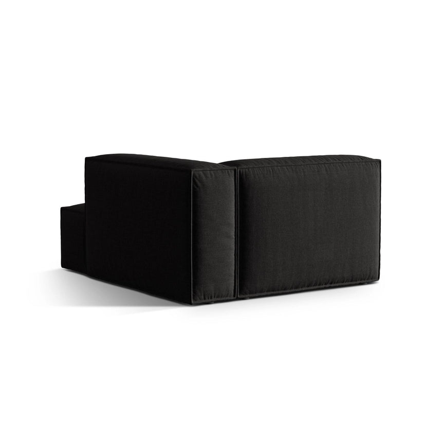 Nuria Modulares Sofa Sitzelement, Rechte Seite, aus Strukturierter Stoff in Schwarz (Liberty 22), 147x127 cm von Micadoni – Bild 4