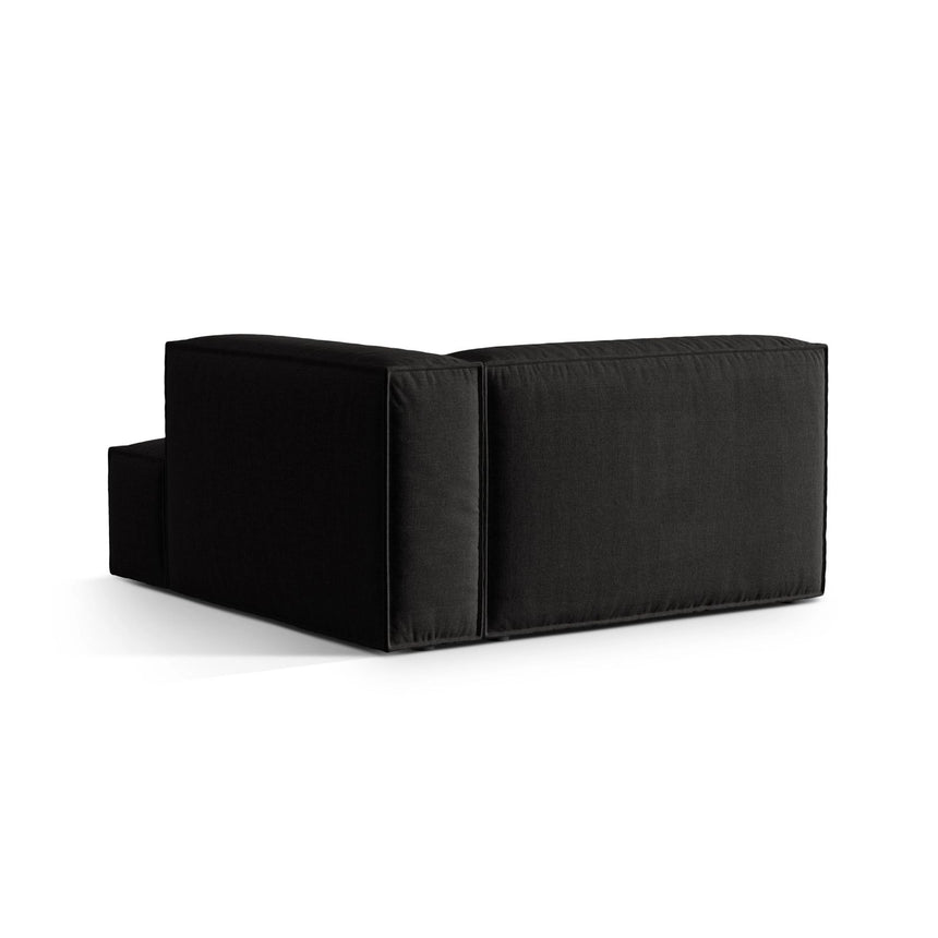 Nuria Modulares Sofa Sitzelement, Rechte Seite, aus Strukturierter Stoff in Schwarz (Liberty 22), 147x147 cm von Micadoni – Bild 4
