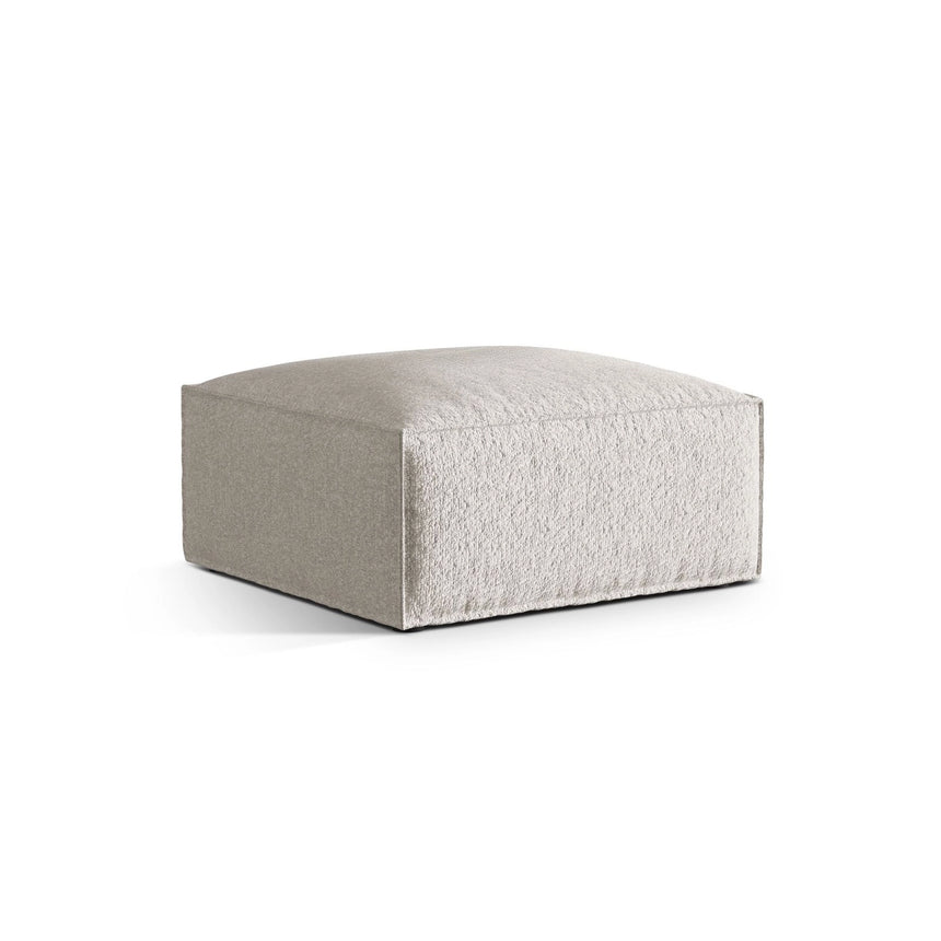 Nuria Pouf aus Boucle in Grau Beige meliert (Monet Pearl), 85x85 cm von Micadoni – Bild 2