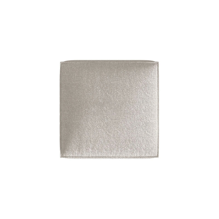 Nuria Pouf aus Boucle in Grau Beige meliert (Monet Pearl), 85x85 cm von Micadoni – Bild 3