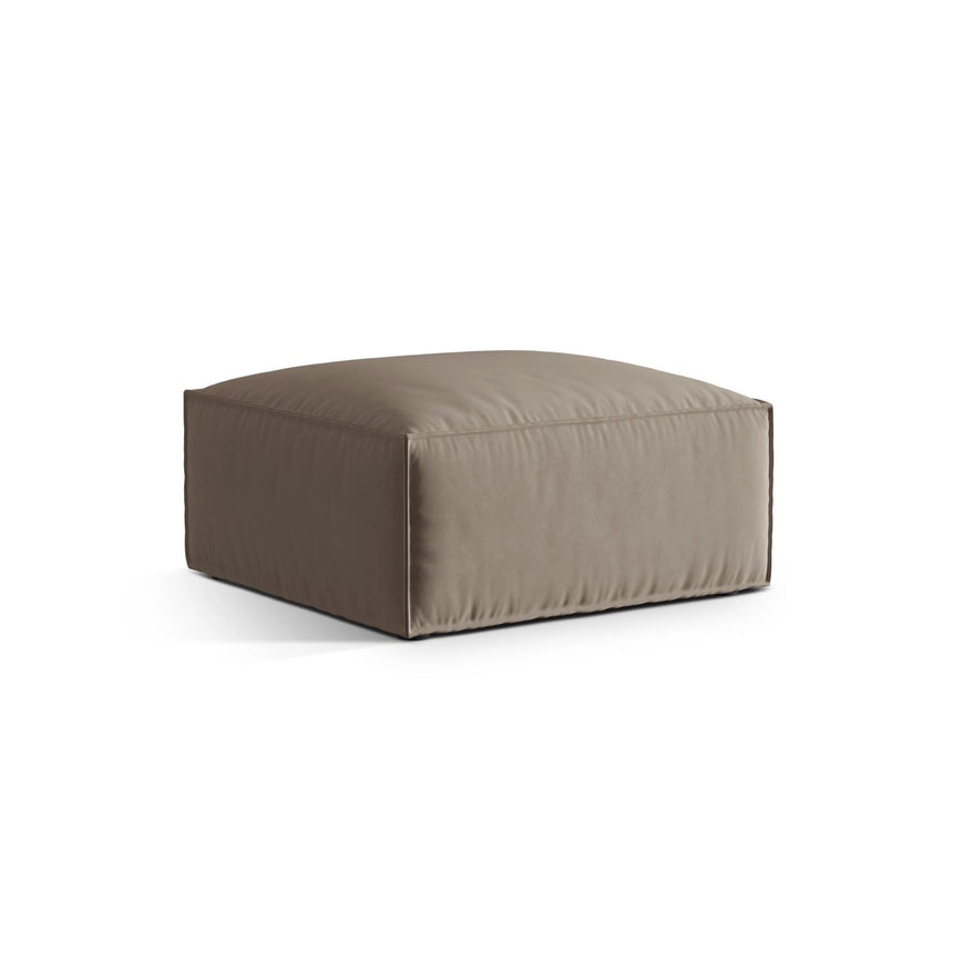 Nuria Pouf aus Samt in Warmes Grau (Paris Khaki), 85x85 cm von Micadoni – Bild 2