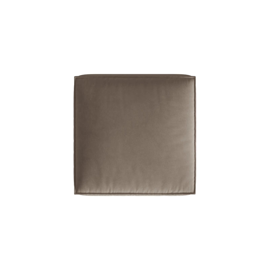 Nuria Pouf aus Samt in Warmes Grau (Paris Khaki), 85x85 cm von Micadoni – Bild 3