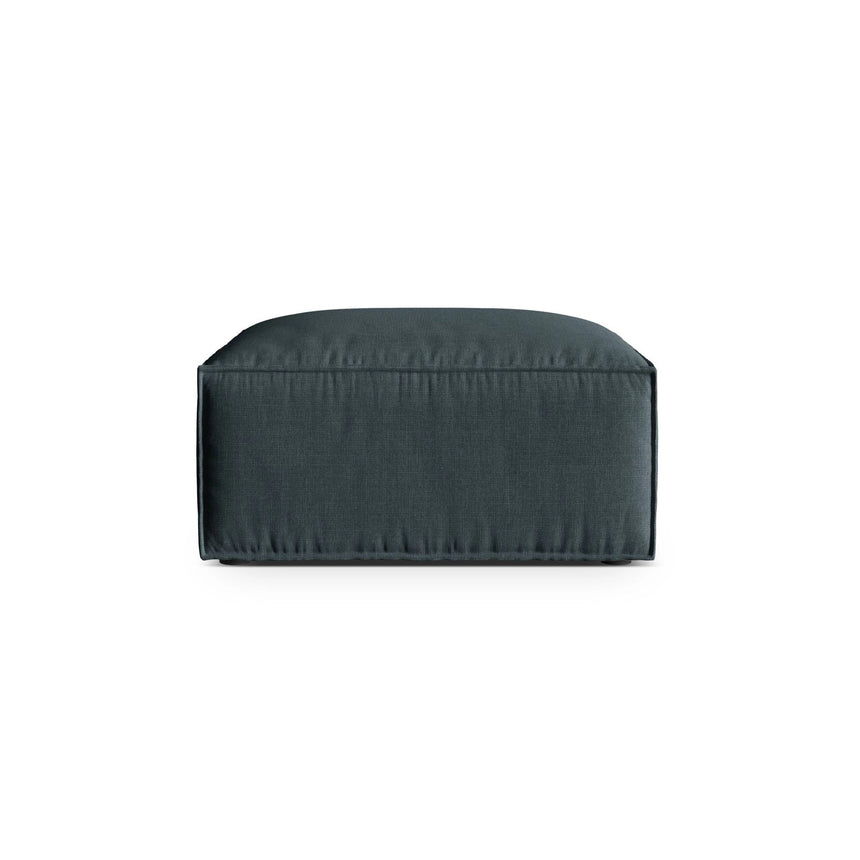 Nuria Pouf aus Strukturierter Stoff in Deep Petrol (Liberty 13), 85x85 cm von Micadoni – Bild 1
