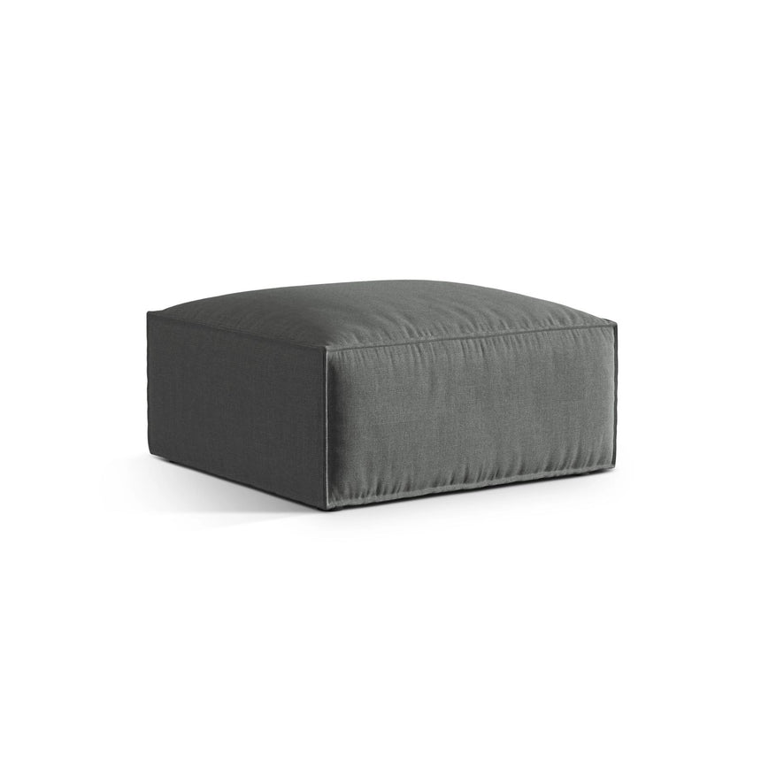 Nuria Pouf aus Strukturierter Stoff in Grau (Liberty 20), 85x85 cm von Micadoni – Bild 2