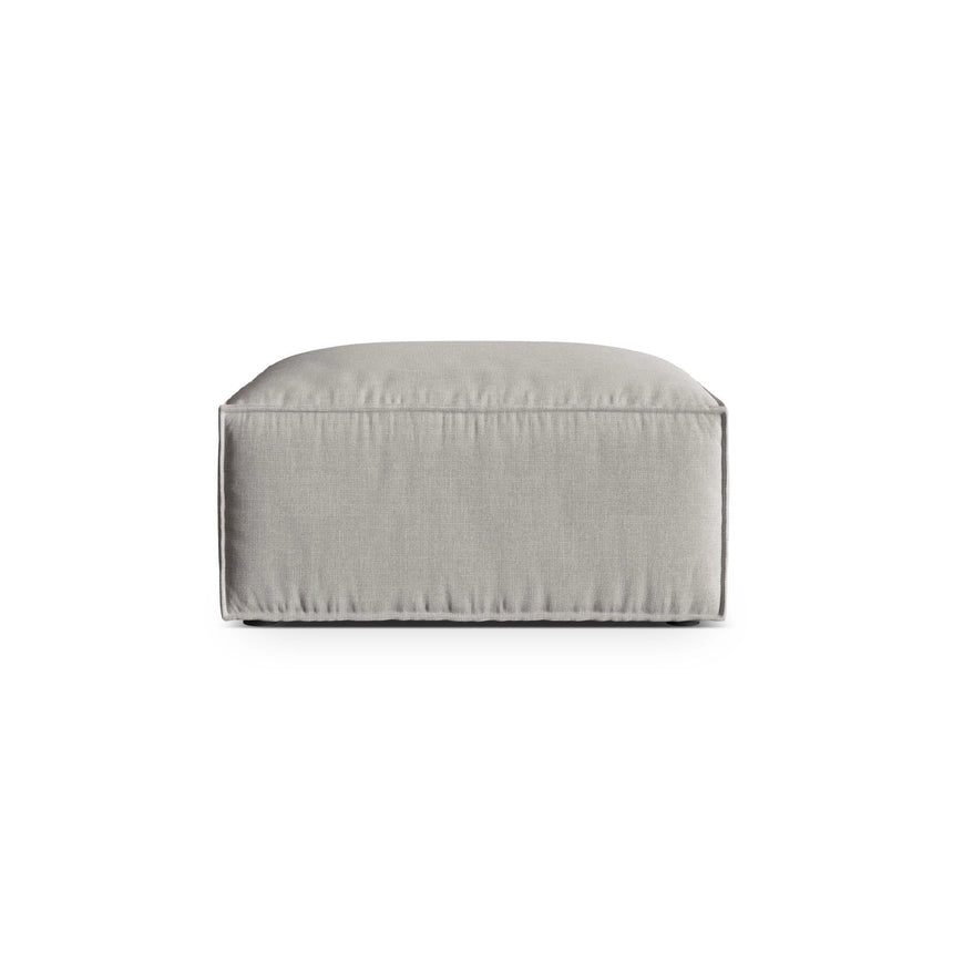Nuria Pouf aus Strukturierter Stoff in Hellgrau (Liberty 18), 85x85 cm von Micadoni – Bild 1