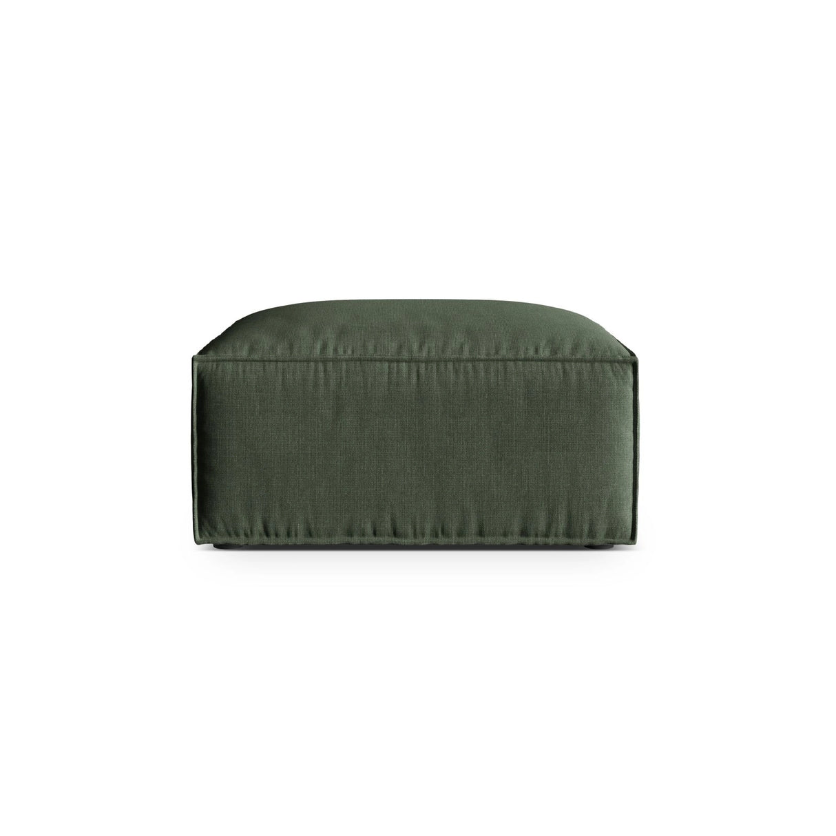 Nuria Pouf aus Strukturierter Stoff in Moosgrün (Liberty 12), 85x85 cm von Micadoni – Bild 1
