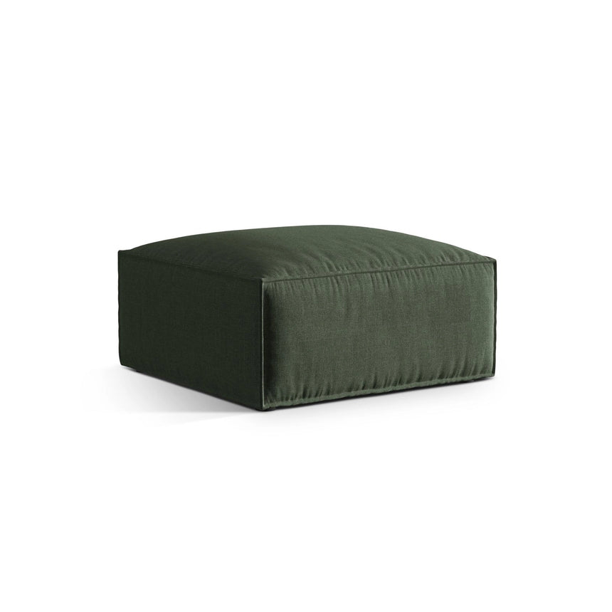 Nuria Pouf aus Strukturierter Stoff in Moosgrün (Liberty 12), 85x85 cm von Micadoni – Bild 2