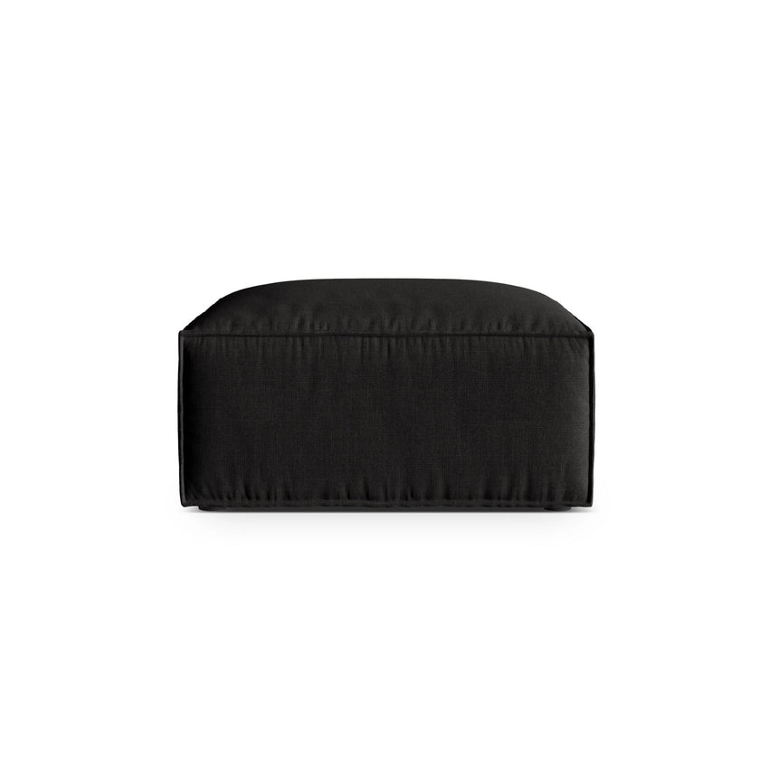 Nuria Pouf aus Strukturierter Stoff in Schwarz (Liberty 22), 85x85 cm von Micadoni – Bild 1