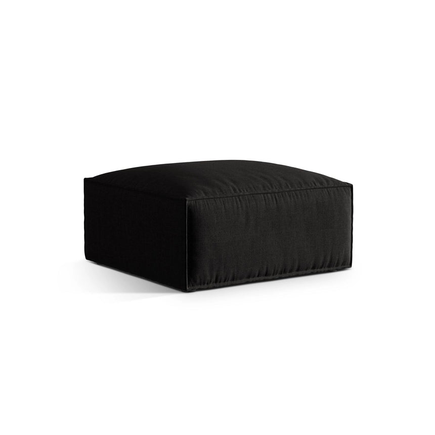 Nuria Pouf aus Strukturierter Stoff in Schwarz (Liberty 22), 85x85 cm von Micadoni – Bild 2