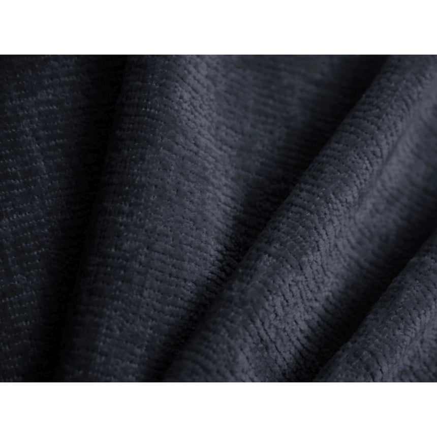 Ovalo Bett mit Kopfteil und Stauraum aus Chenille in Dunkelblau (Perfect Harmony 77), 200x200 cm von Micadoni – Bild 5