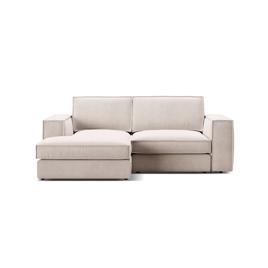 Pola 2-Sitzer Ecksofa, Linke Seite, aus Samt oder Strukturstoff, 226x158 cm - ZEN ZONE Furniture
