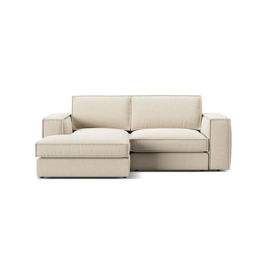 Pola 2-Sitzer Ecksofa, Linke Seite, aus Samt oder Strukturstoff, 226x158 cm - ZEN ZONE Furniture