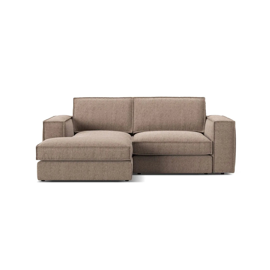 Pola 2-Sitzer Ecksofa, Linke Seite, aus Samt oder Strukturstoff, 226x158 cm - ZEN ZONE Furniture