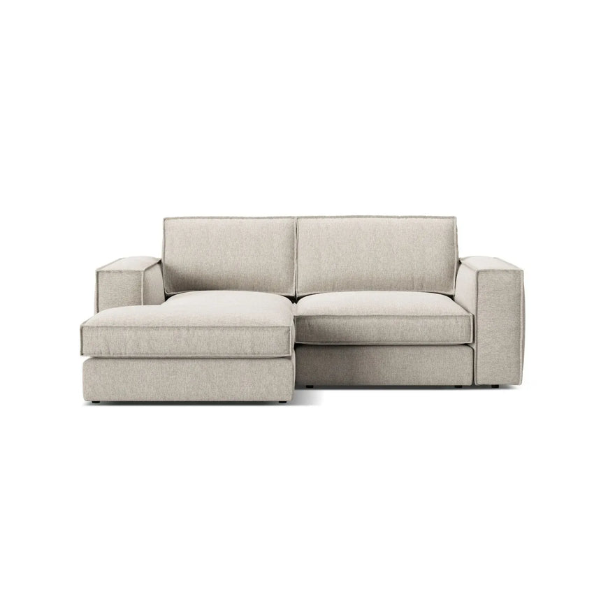 Pola 2-Sitzer Ecksofa, Linke Seite, aus Samt oder Strukturstoff, 226x158 cm - ZEN ZONE Furniture