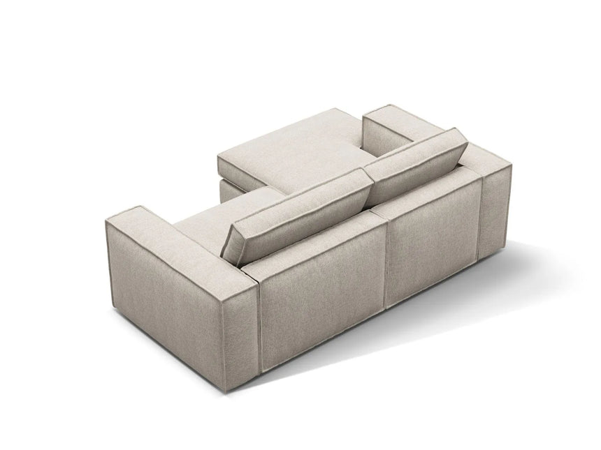 Pola 2-Sitzer Ecksofa, Linke Seite, aus Strukturierter Stoff in Sand (BABEL SAND), 226x158 cm von Micadoni – Bild 5