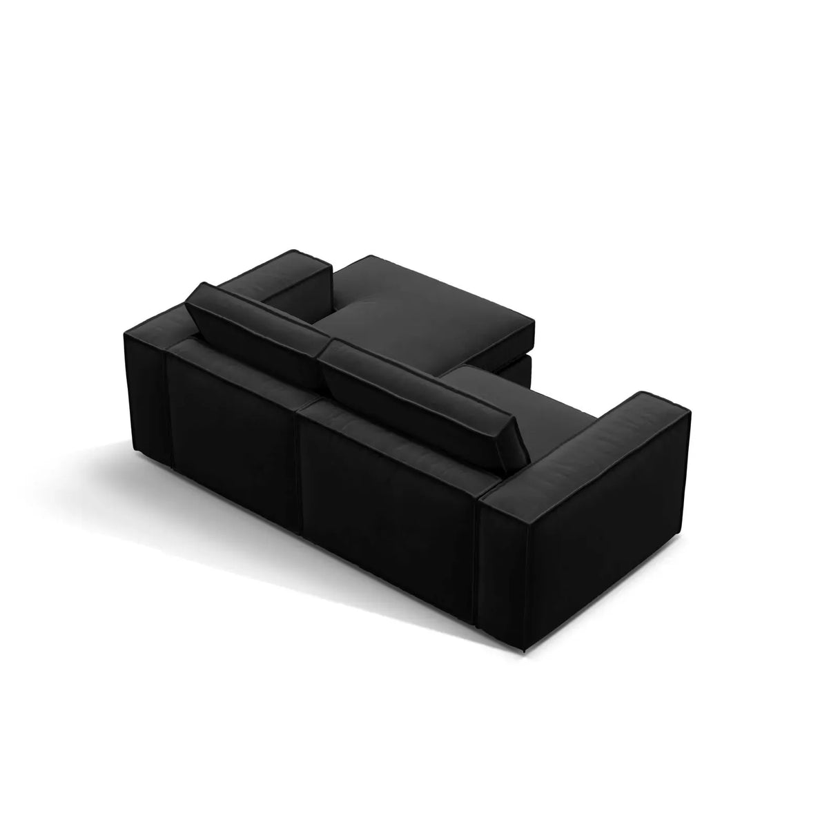 Pola 2-Sitzer Ecksofa, Rechte Seite, aus Samt oder Strukturstoff, 226x158 cm - ZEN ZONE Furniture
