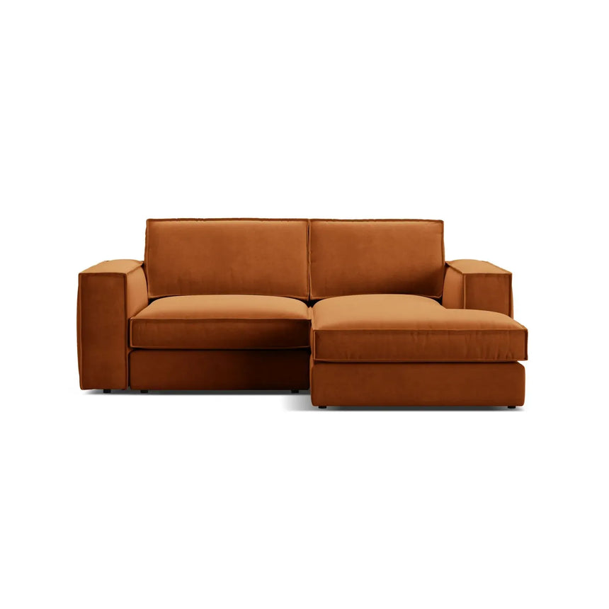 Pola 2-Sitzer Ecksofa, Rechte Seite, aus Samt oder Strukturstoff, 226x158 cm - ZEN ZONE Furniture