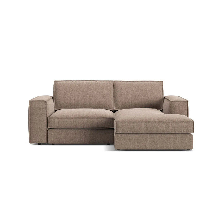 Pola 2-Sitzer Ecksofa, Rechte Seite, aus Samt oder Strukturstoff, 226x158 cm - ZEN ZONE Furniture