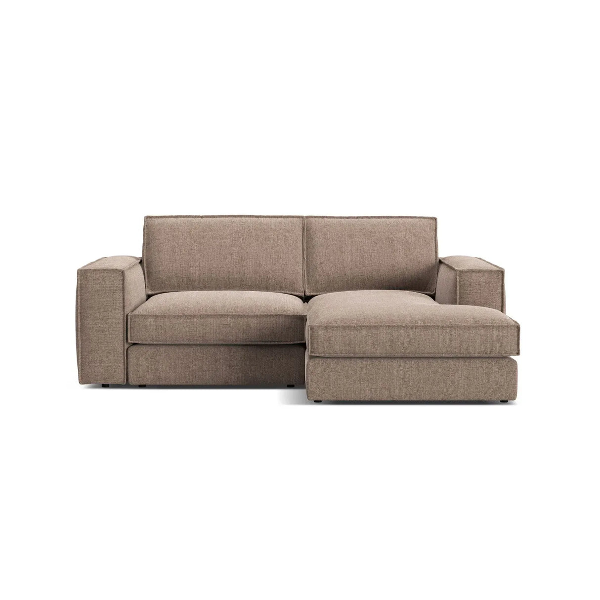 Pola 2-Sitzer Ecksofa, Rechte Seite, aus Samt oder Strukturstoff, 226x158 cm - ZEN ZONE Furniture
