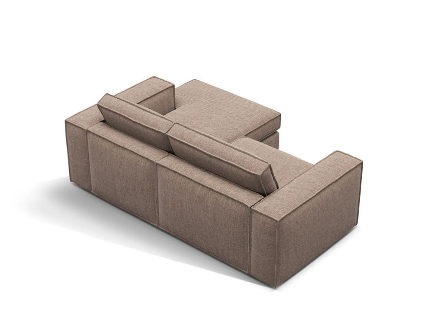 Pola 2-Sitzer Ecksofa, Rechte Seite, aus Strukturierter Stoff in Hellbraun (BABEL TAUPE), 226x158 cm von Micadoni – Bild 5