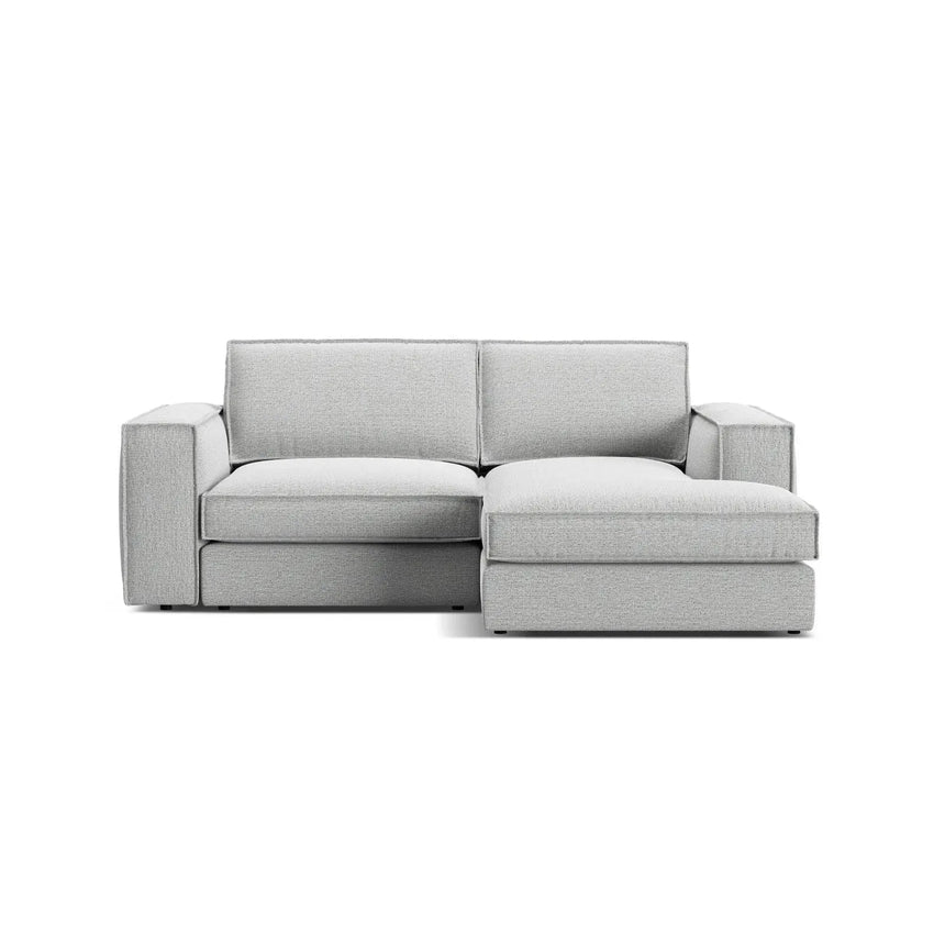 Pola 2-Sitzer Ecksofa, Rechte Seite, aus Samt oder Strukturstoff, 226x158 cm - ZEN ZONE Furniture