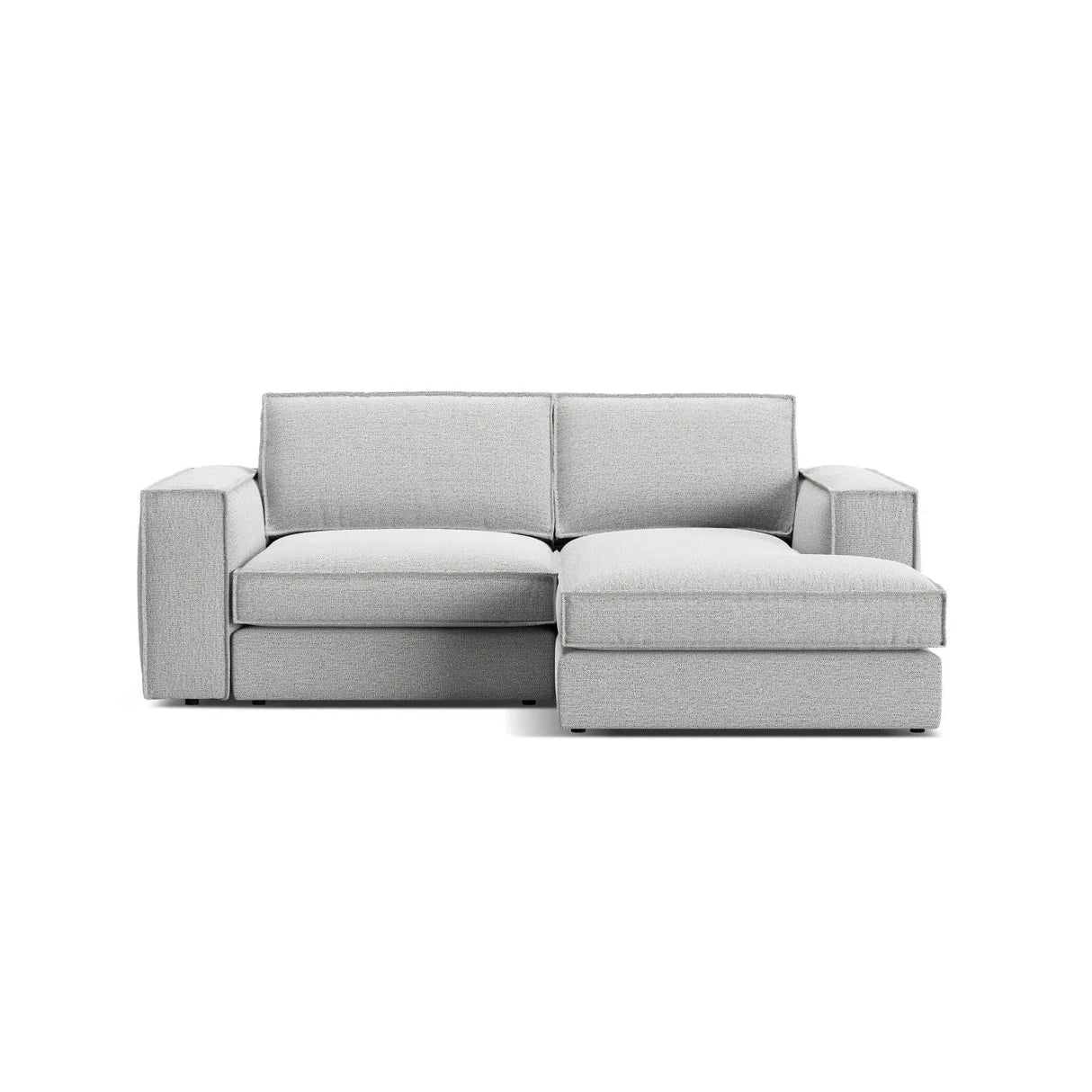 Pola 2-Sitzer Ecksofa, Rechte Seite, aus Samt oder Strukturstoff, 226x158 cm - ZEN ZONE Furniture