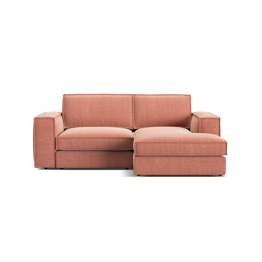 Pola 2-Sitzer Ecksofa, Rechte Seite, aus Samt oder Strukturstoff, 226x158 cm - ZEN ZONE Furniture