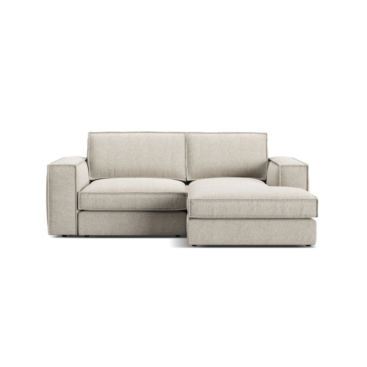 Pola 2-Sitzer Ecksofa, Rechte Seite, aus Samt oder Strukturstoff, 226x158 cm - ZEN ZONE Furniture